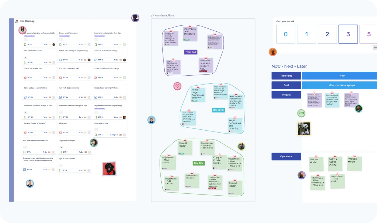 Monitor progress, remove blockers and plan ahead across teams.